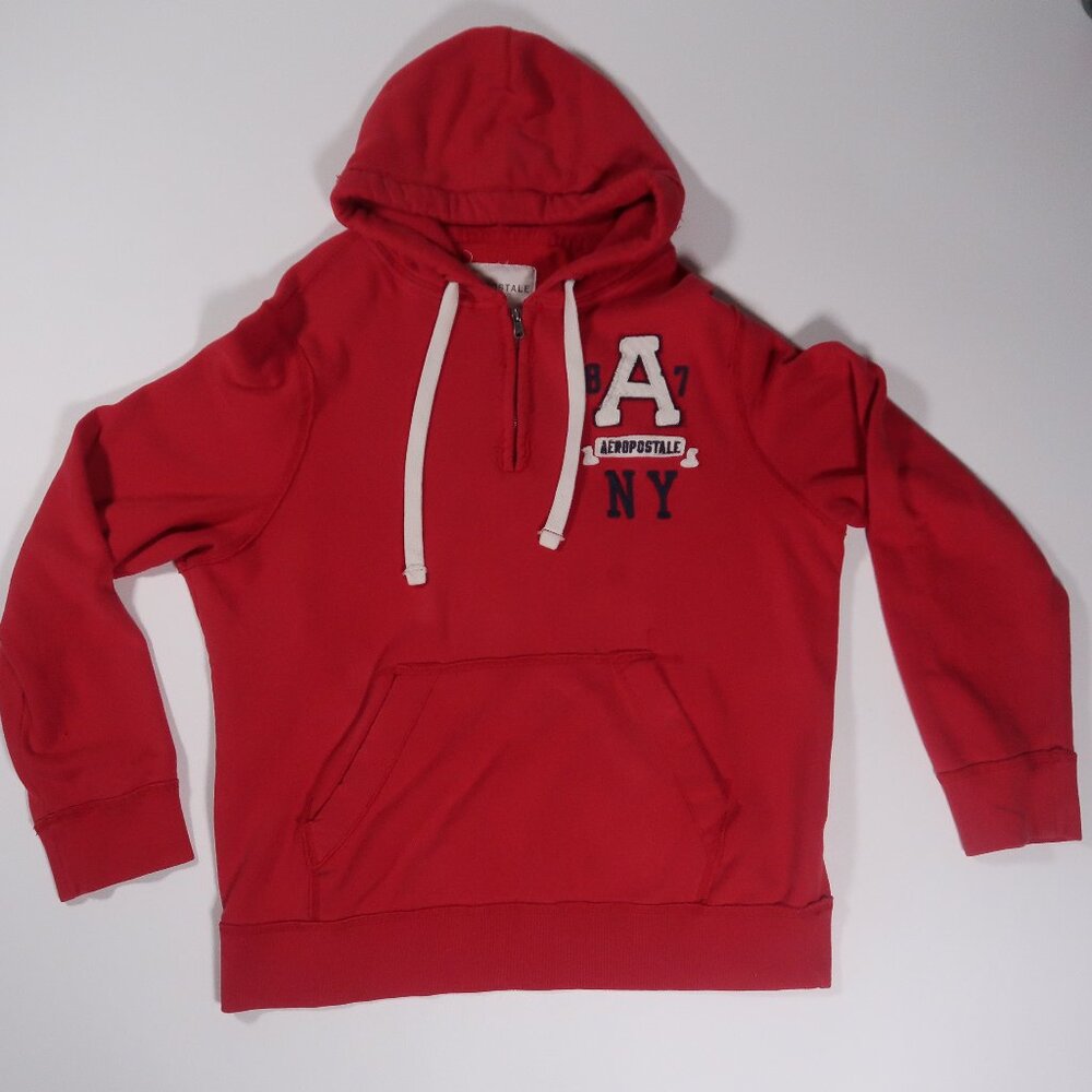 Aéropostale NY Quarter-Zip Graphic Hoodie – Men’s XL